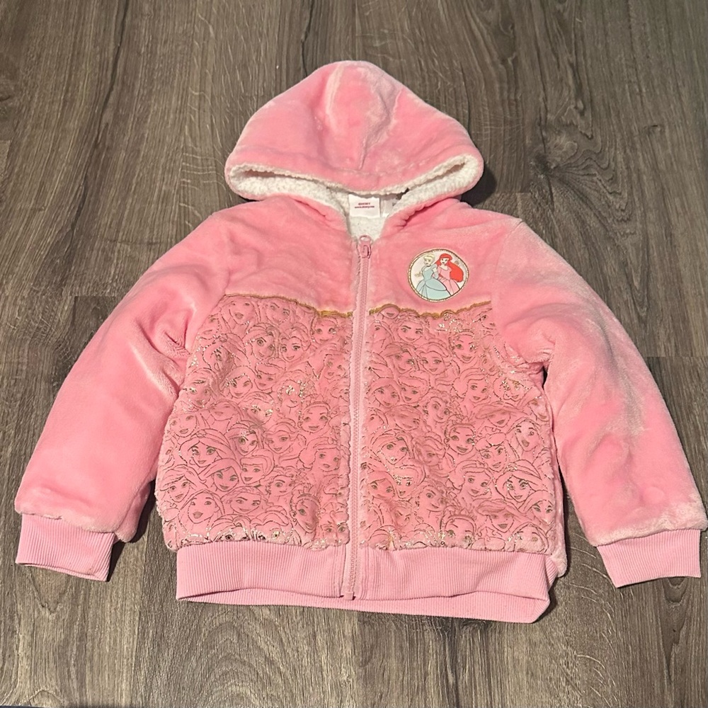 Disney Princess Thick Pink Plush Jacket 5t
